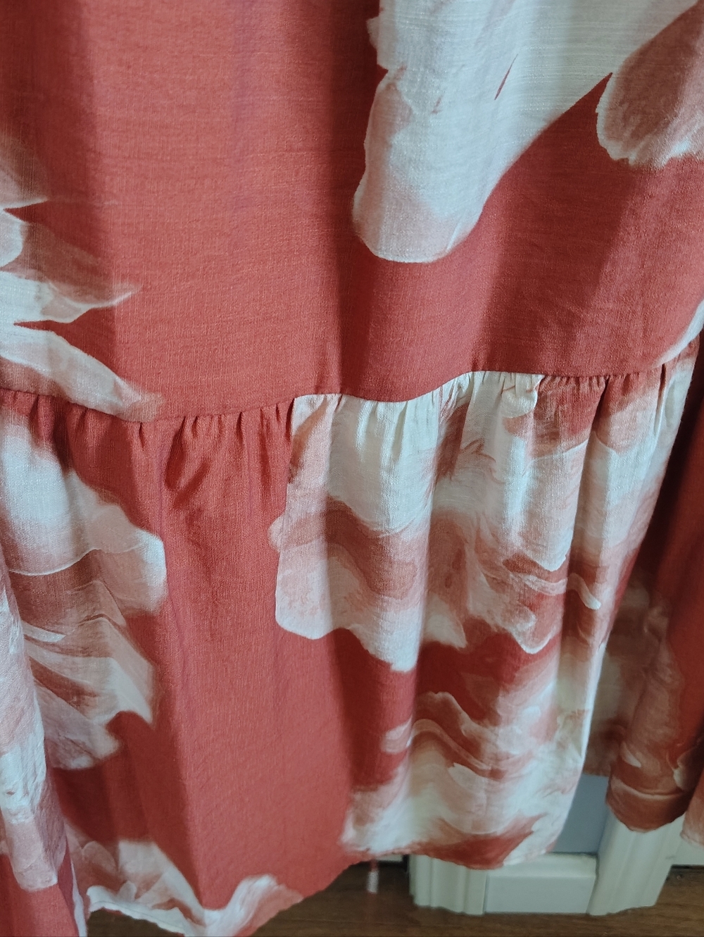 Simply Vera Wang Smocked Crosshatch Crepe Dress XL - Picture 8 of 13